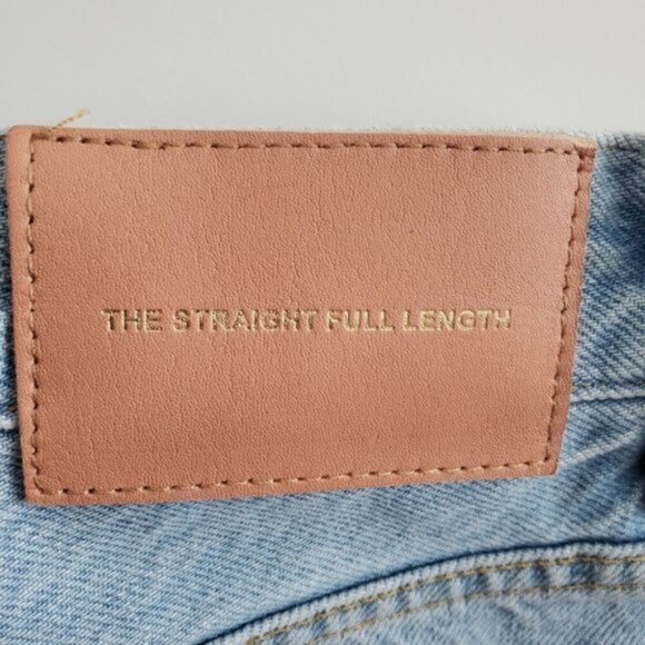 Zara High Rise Straight Full Length Distressed Jeans Size 4 - Picture 8 of 8